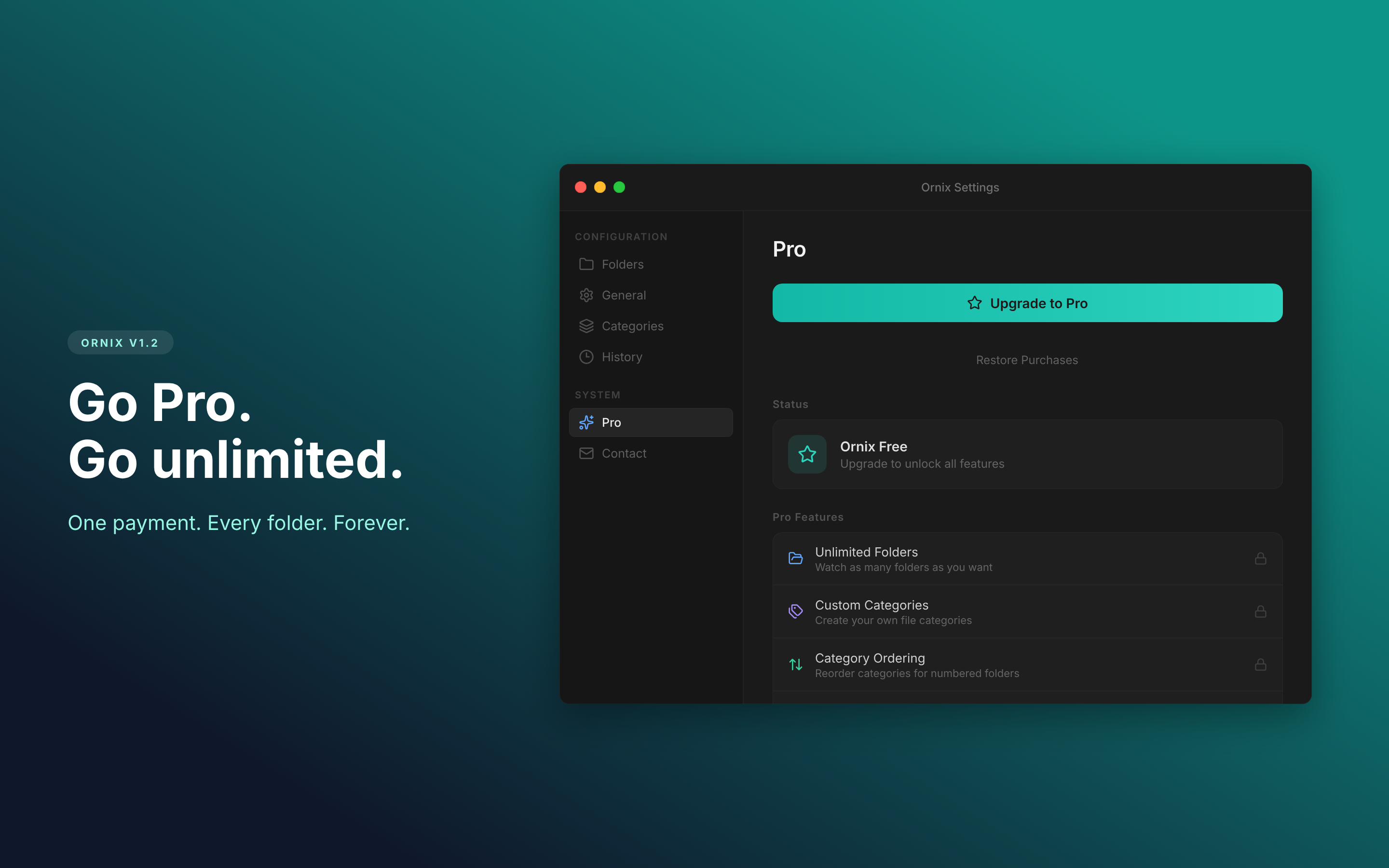 Go Pro - One payment, every folder, forever