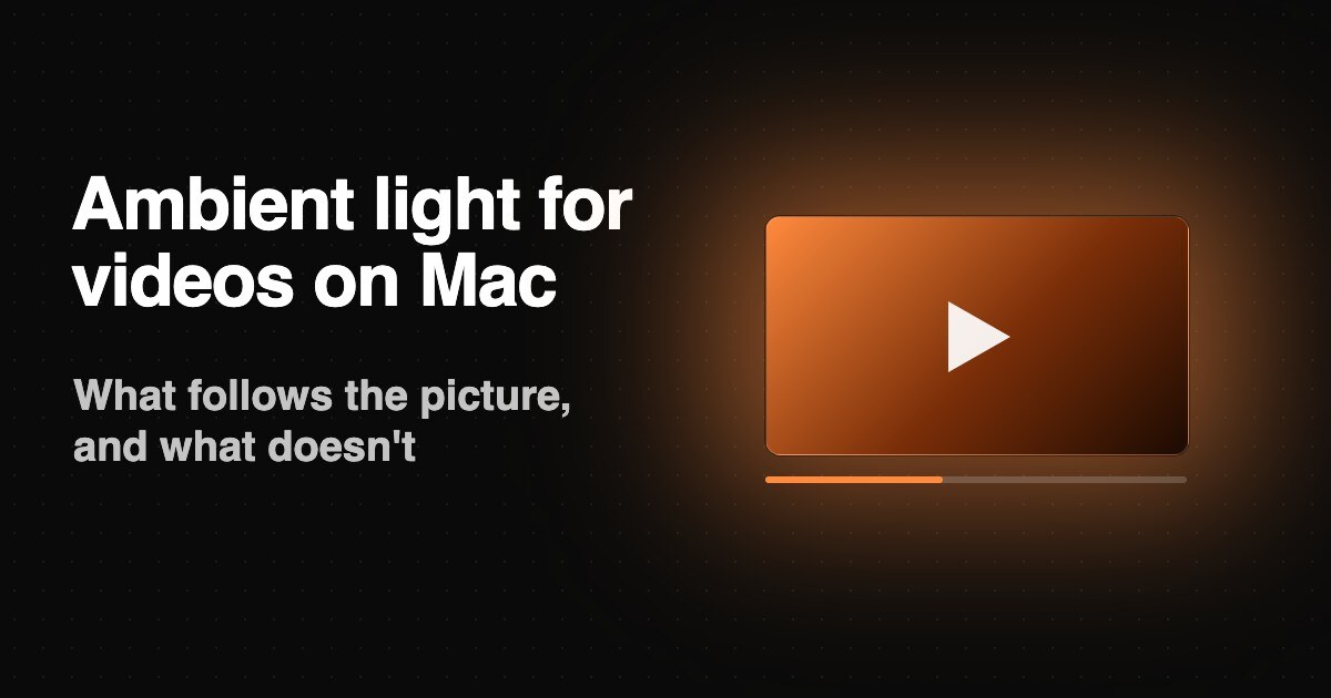 How to Get Ambient Light While Watching YouTube on Mac