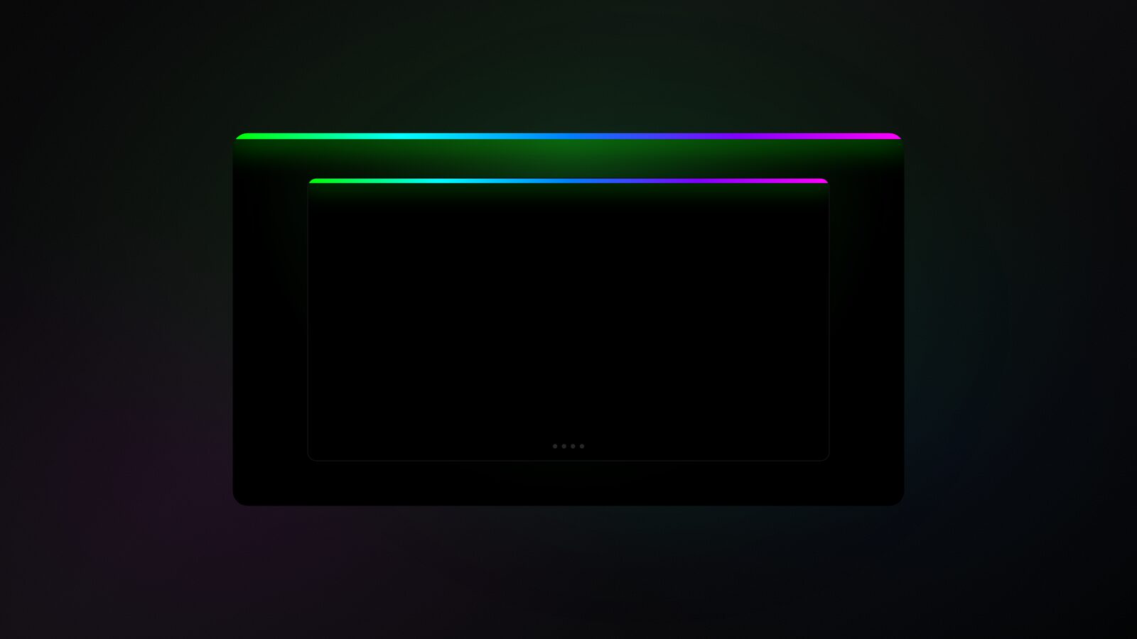 GlowLight ambient edge bar glowing along the top of a Mac screen