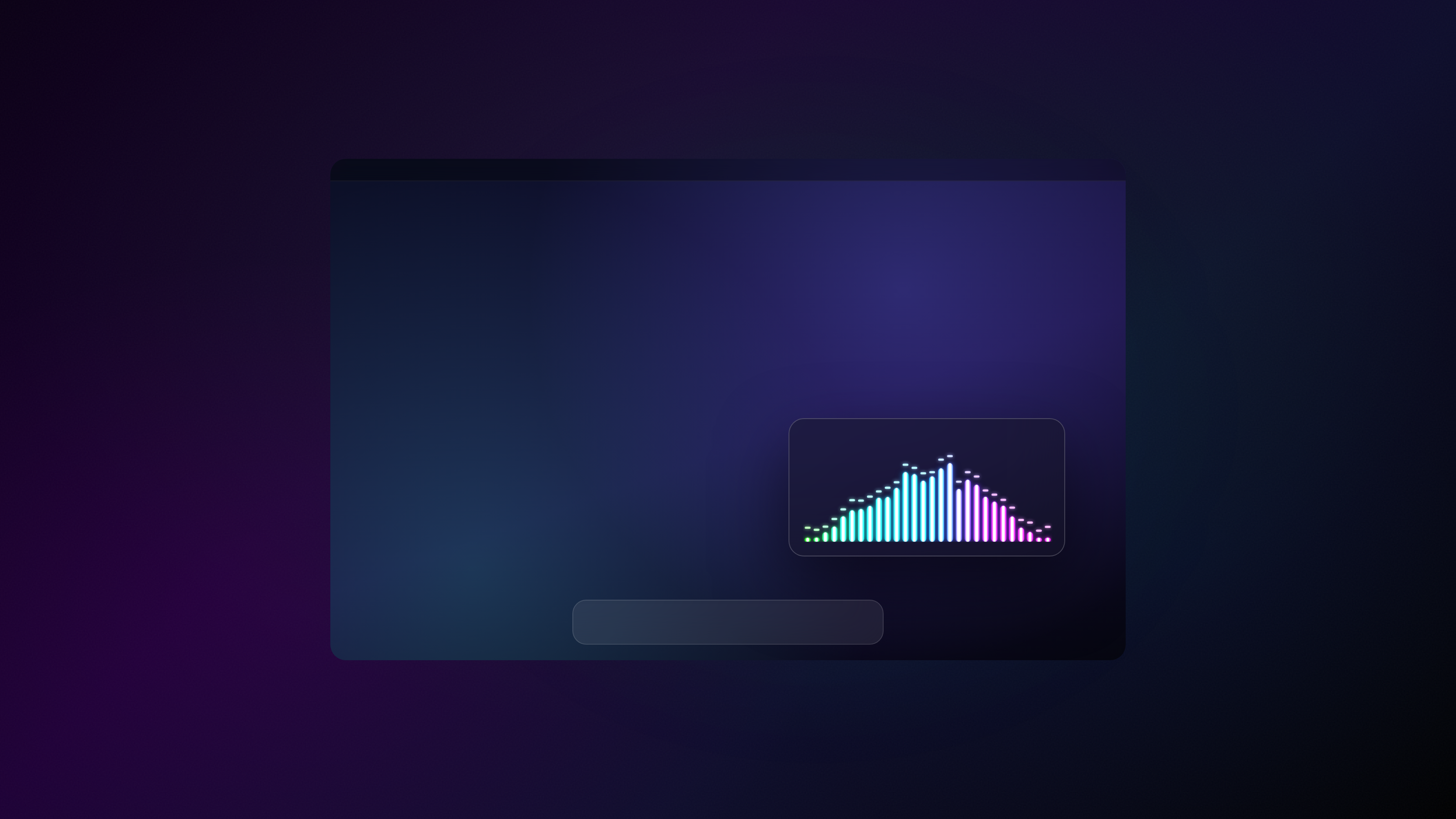 GlowLight floating waveform widget glowing on your Mac desktop
